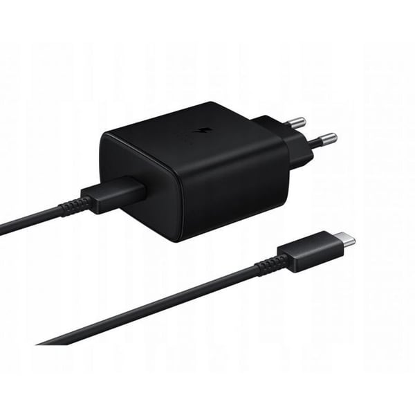 Samsung Väggladdare EP-TA845EWE 45 W med USB-C-kabel EP-DW767JWE 45 W 1,8 m (ersättningsförpackning) - svart