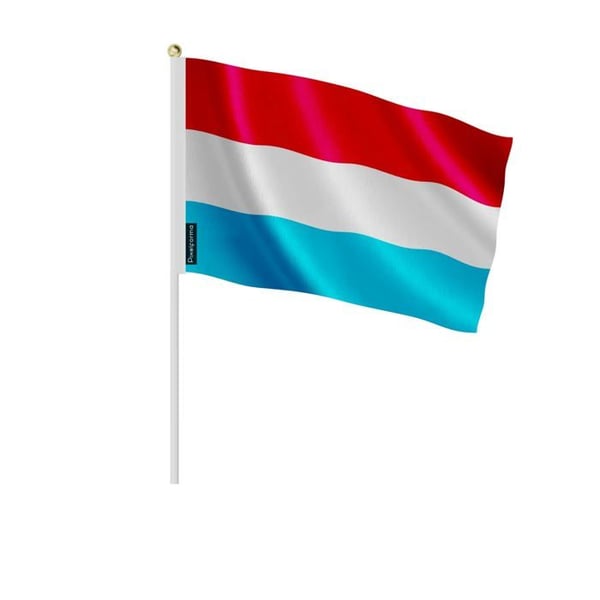 Mini-flaggor – Luxemburg – 14 x 21 cm – Att Hålla i Handen – Polyester - 50 stycken – Pixelforma