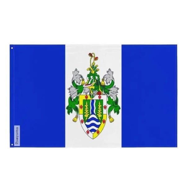 Flagga Corner Brook – 192 x 288 cm – Hållbar Polyester – 2 Metallöglor – Inomhus / Utomhus – Pixelforma