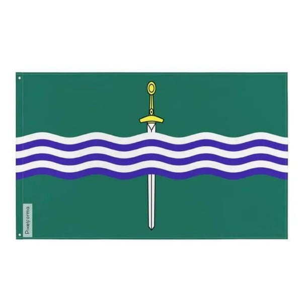 Flagga Peterborough – 128 x 192 cm – Resistenta Polyester – 2 Metal Öglor – Inomhus / Utomhus – Pixelforma