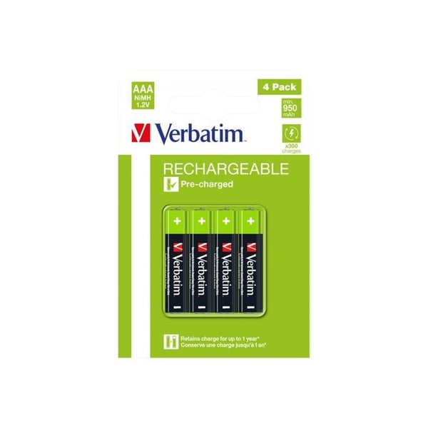 Verbatim NiMh HR03 AAA 950 mAh 4szt - 49514