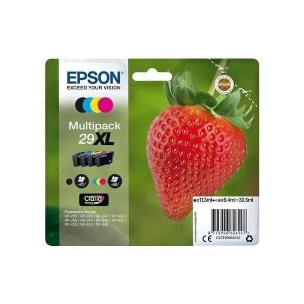 EPSON Multipack T2996 XL - Strawberry - Svart, Cyan, Magenta, Gul (C13T29964012)