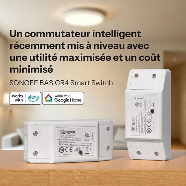 Wi-Fi-ansluten strömbrytare SONOFF 10A ESP32 Magic Switch eWeLink-Remote lokal växel termisk skydd BASICR4