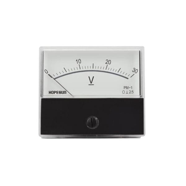 Voltmetern - Velleman - Analog - 30V DC - 70 x 60mm - Trådad