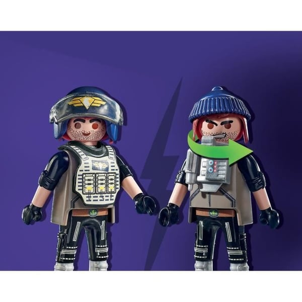PLAYMOBIL 71147 Transformable Bandit Quad, politibetjente eliteenhed, City Action, 5 år og opefter