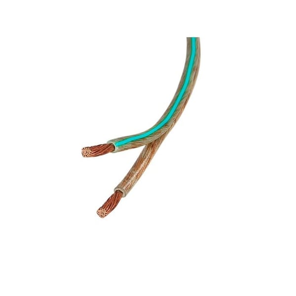 Högtalarmodulkabel 2x2-50mm² genomskinlig/mynta per meter