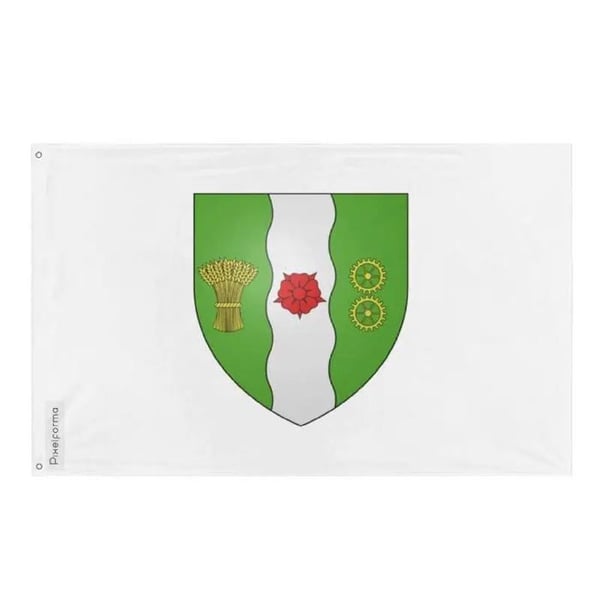 Farnham-flagga – 64 x 96 cm – Motståndskraftig polyester – 2 metalöglor – Inomhus / Utomhus – Pixelforma