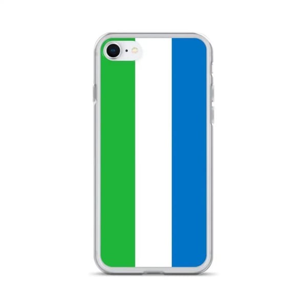 Telefonfodral – Sierra Leones flagga – Kompatibel med iPhone 6S Plus – Mjuk fodral – Slitstark och stötabsorberande - Silikon - Pixelforma