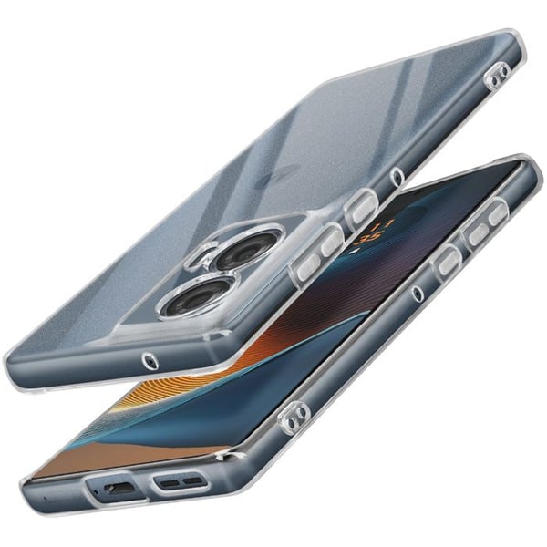 Siliconfodral - Mayaxess - Motorola Edge 50 Fusion - Transparent - Höjda kanter - Lätt design