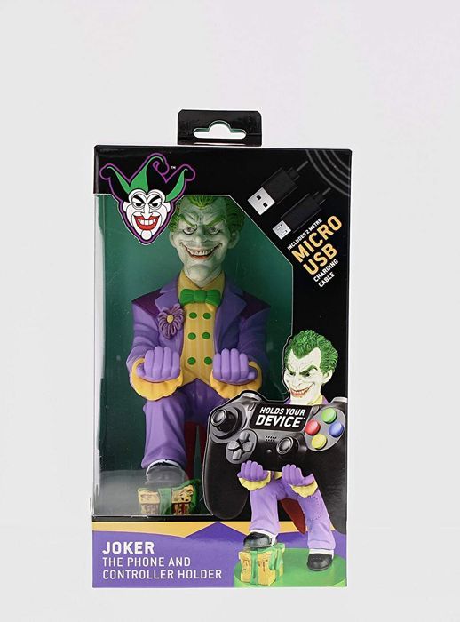 Accessoar - Exquisite Gaming - Jokerfigur - Laddare för PS4/XBOX-kontroller - Micro-USB-kabel 2m - Svart