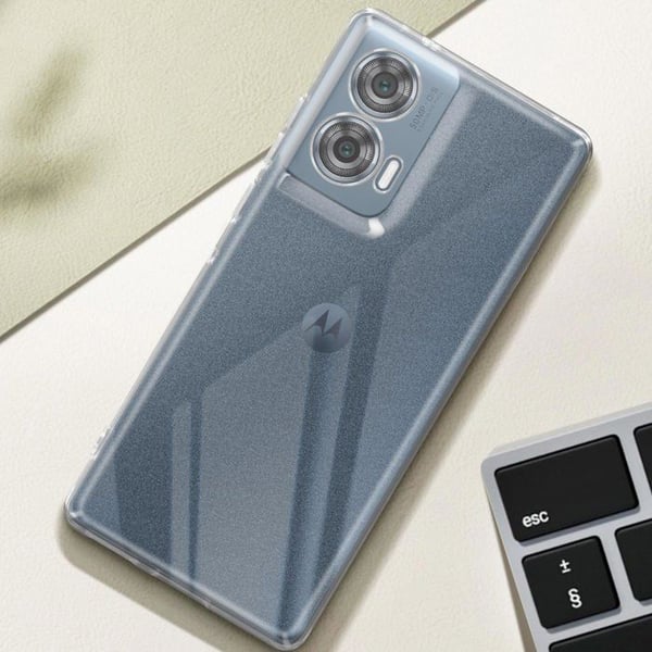 Siliconfodral - Mayaxess - Motorola Edge 50 Fusion - Transparent - Höjda kanter - Lätt design