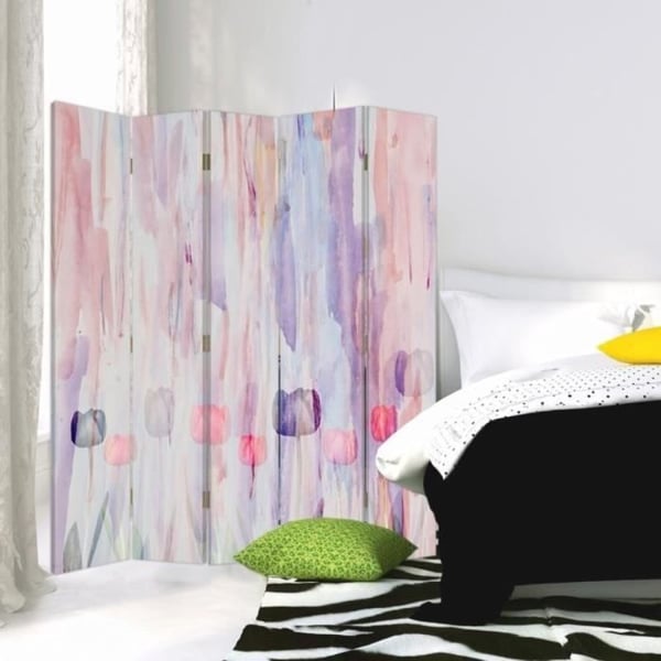 Legendarte - Skärm - Skiljevägg med tryck fram/bak Modern Art Tulpan cm. 180x170 (5x)