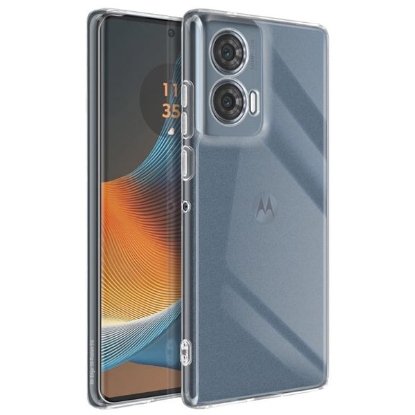 Siliconfodral - Mayaxess - Motorola Edge 50 Fusion - Transparent - Höjda kanter - Lätt design