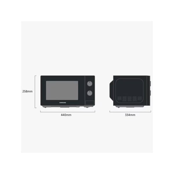 Mikrovågsugn - Samsung - 20 L - Inbyggd timer - 700 W - Svart