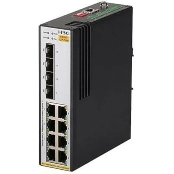 Strömbrytare - H3C - IE4300-12P-PWR - 12 portar - Flerfärgad - 22,66x22,68x8,97 cm