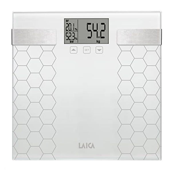 Elektronisk badevægt - LAICA - PS5014 - Kropssammensætningsanalysator - 180 kg - LCD 9,1 x 5,2 cm