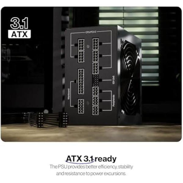 PC-strömförsörjning - ENDORFY - Supremo FM6 Gold 850W - ATX 3.1 - 80 Plus Gold - Tyst och modulär