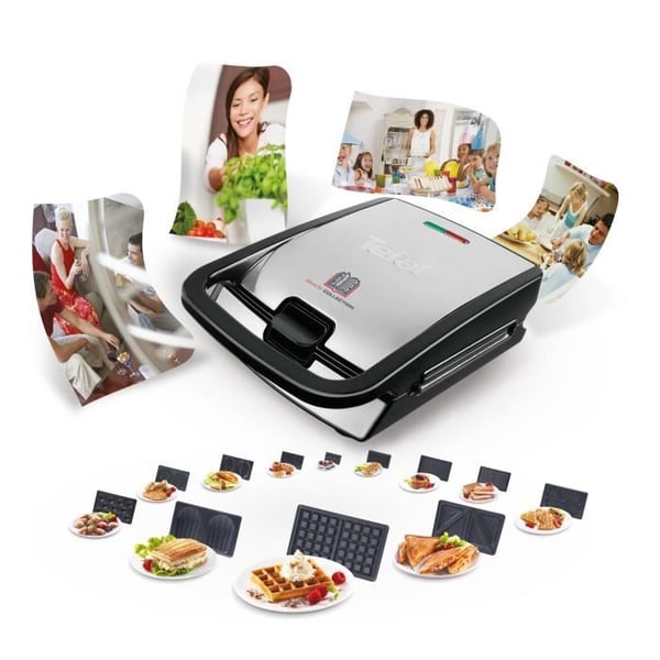 TEFAL Sæt med 2 Croque Monsieur tallerkener, Snack Collection, Tåler opvaskemaskine XA800112
