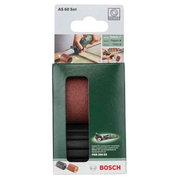 Bosch sliphylsa och hylshållarsats - (korn 80, rullbredd 60 mm, tillbehör för Texoro)