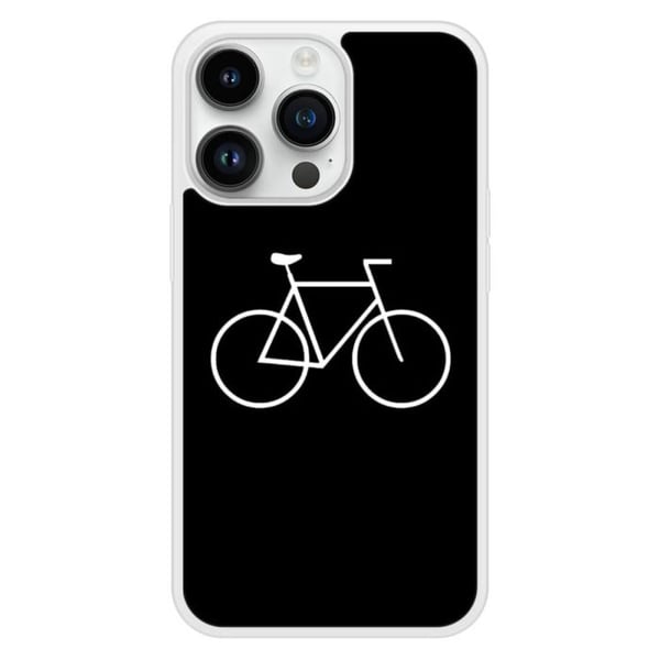 Stöttålig silikonskal med tryck kompatibel med Apple iPhone 14 Pro Bike Hipster
