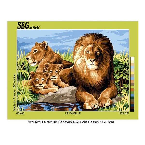 Canevas SEG Familjen 45 x 60 cm