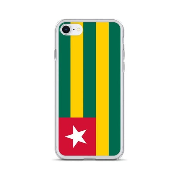 Mobilskal – Togos flagga – Kompatibel med iPhone 7 Plus – Mjuk Fodral – Stötsäker och Wider – Silikon – Pixelforma