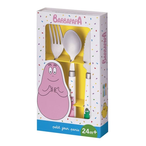 Petit Jour - Lärande bestick Barbapapa