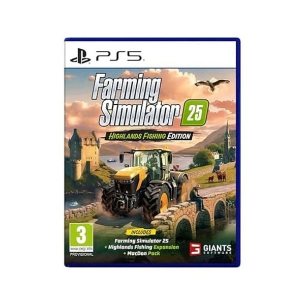 PS5-spel Farming Simulator 25 Highlands Fishing Edition flerspråkig 4 kartor 150 märken