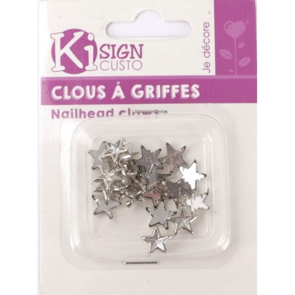 Klo-nitar - GRAINE CRÉATIVE - 11 mm - Silver - 20 st - Textil anpassning