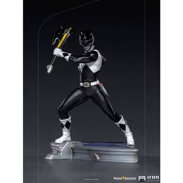 Statuett - IRON STUDIOS - BDS Art Scale Black Ranger - 17 cm - Inomhus - Plast - Resin