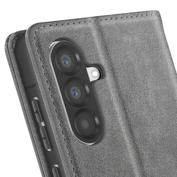 Plånboksfodral - AVIZAR - Samsung Galaxy A56/A36 - Grå - Videostöd - Magnetflik