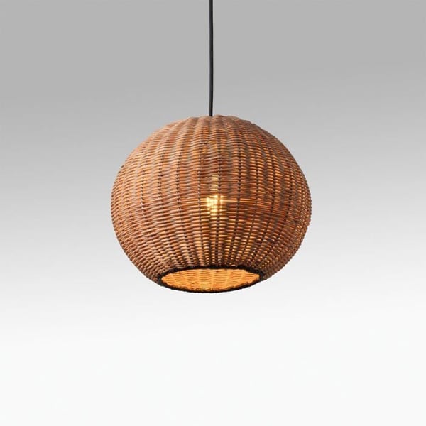 Taklampa - FARO - HAKA - Svart rotting - 30 cm - E27 - Inomhus