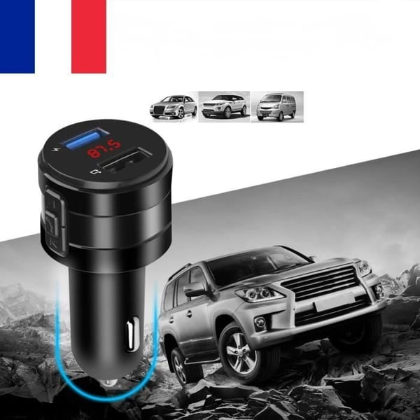 FM-sender USB 2.0 Multifunktionel MP3 Bluetooth Oplader Cigaretlighter