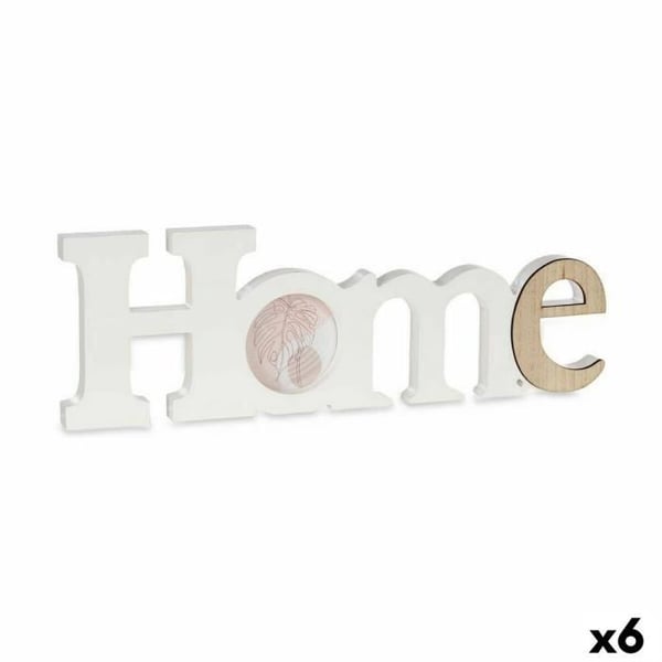 Ram innehåller - Hem - MDF - Vit och brun - 40 x 13,5 x 1,7 cm - 6 enheter
