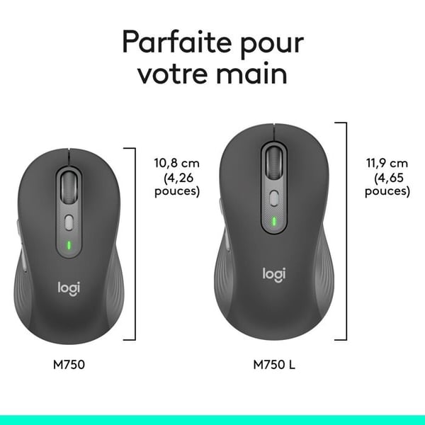 Logitech Signature Plus M750 L Langaton ja Bluetooth-hiiri Suuri Koko