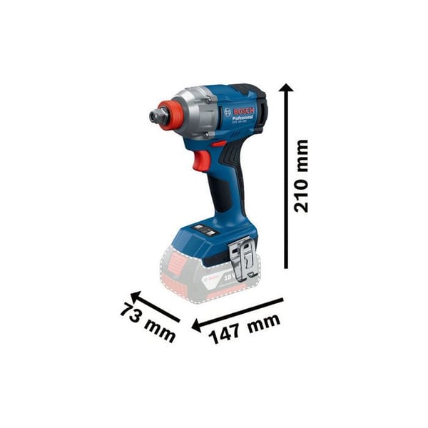 Batteridriven 2-i-1 skruvdragare BOSCH PROFESSIONAL - GDX 18V-285 + 2 batterier GBA 18V 4,0Ah + laddare GAL 18V + förvaringslåda + bältesklipp