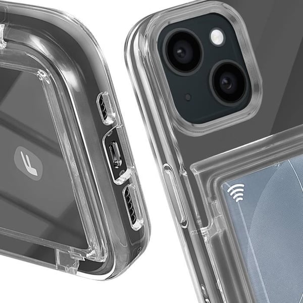 Fodral till iPhone 15 Stötsäkert, styva upphöjda kanter Forcell Transparent