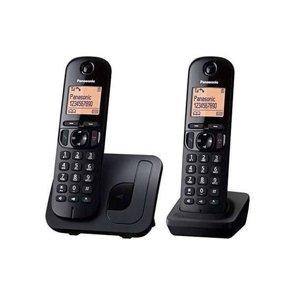 Panasonic trådlös fast telefon med LCD-skärm, nummerpresentation, telefonbok med 50 nummer, Navi Key