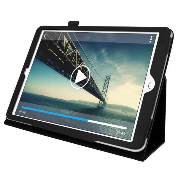 Husfodral Med Lock - AVIZAR - iPad 9.7 (2017) - Svart - Flexibel - Stödfunktion