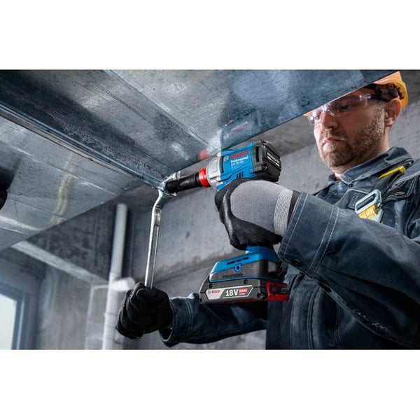 Batteridriven 2-i-1 skruvdragare BOSCH PROFESSIONAL - GDX 18V-285 + 2 batterier GBA 18V 4,0Ah + laddare GAL 18V + förvaringslåda + bältesklipp
