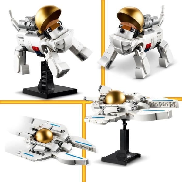 LEGO® 31152 Creator 3i1-astronaut i rummet, byggelegetøj med hund og rumfærge, dekoration