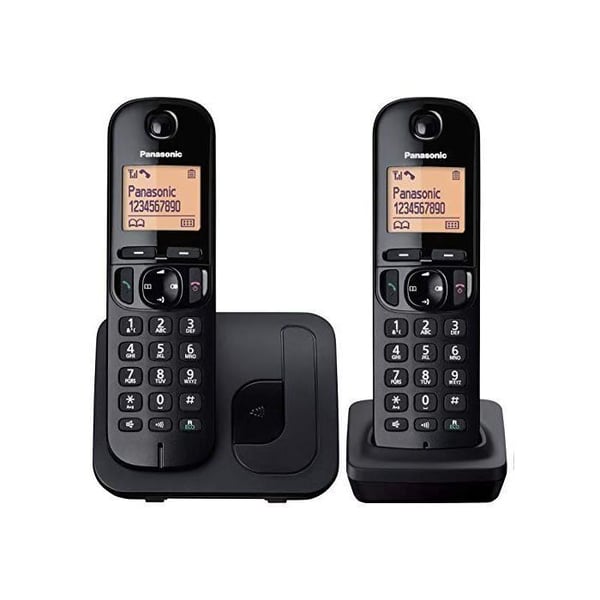Panasonic trådlös fast telefon med LCD-skärm, nummerpresentation, telefonbok med 50 nummer, Navi Key