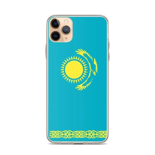 iPhone-skal - Kazakstan - Flagga - Flexibel - Flerfärgad - Kompatibel med iPhone 11 Pro Max