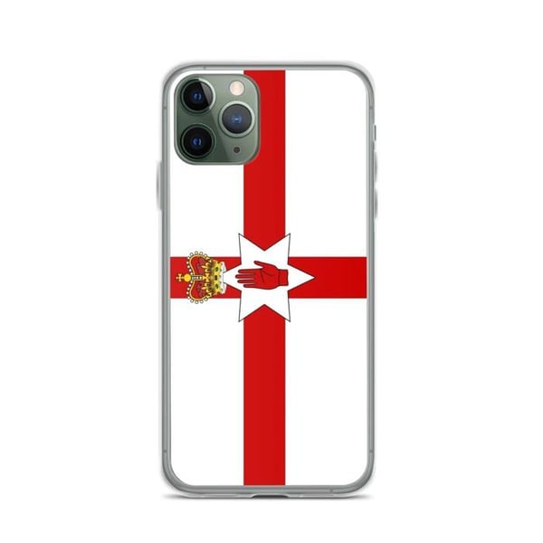Mobilskal – Nordirlands flagga – Kompatibel med iPhone 11 Pro – Flexibelt fodral – Slitstarkt och stöttåligt – Pixelforma