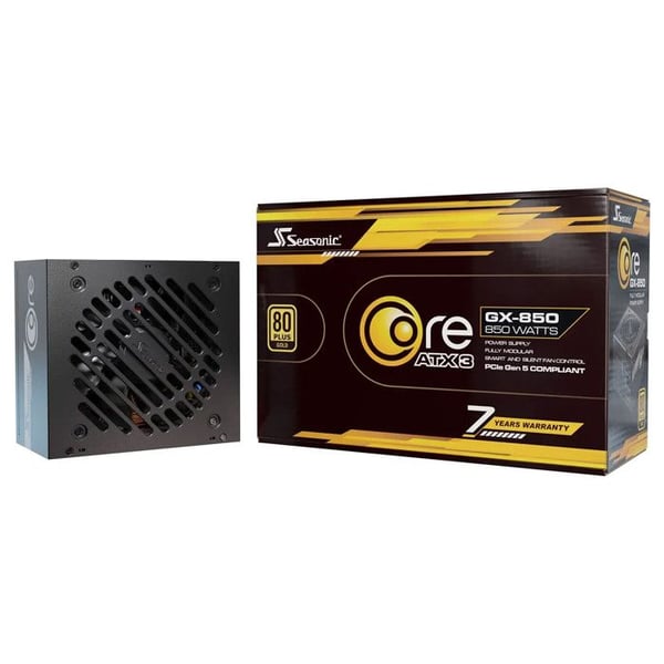 Strömförsörjning ATX - SEASONIC - Core GX V2 2024 - 850W - Kompakt 14x15x8,6cm - Pålitlig och Presterande