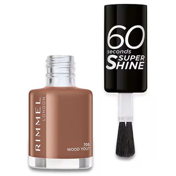 Nagellack - RIMMEL LONDON - 60 Sekunder Super Glans - 705 Wood You - Brun