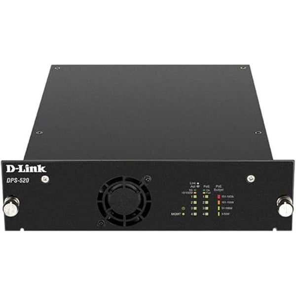 Redundanta PoE-strömförsörjning - D-LINK - DPS-520 - 180 W - 4 portar - Automatisk detektion