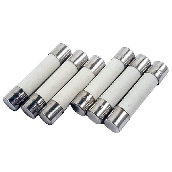 Keramisk sikring - Pack med 2 - 6mm x 30mm - 250V - 10A - Hurtig smeltning