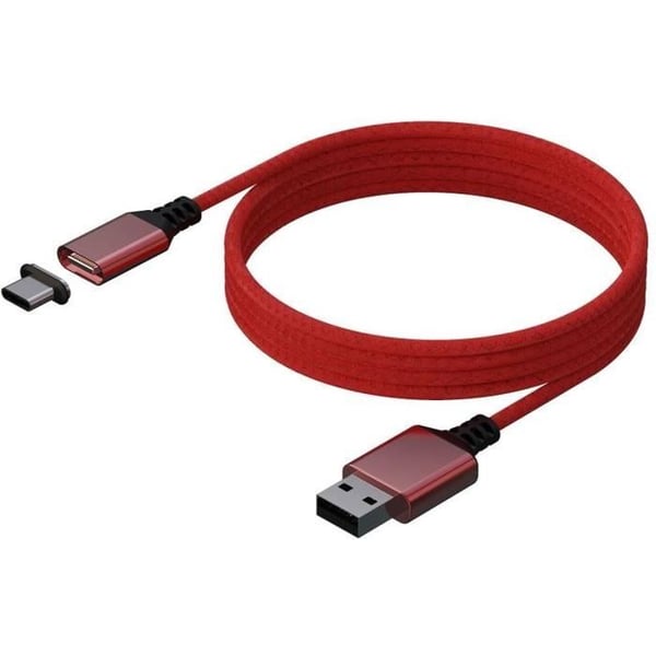 Magnetisk kabel - 3m - KONIX - Xbox Series X - Röd