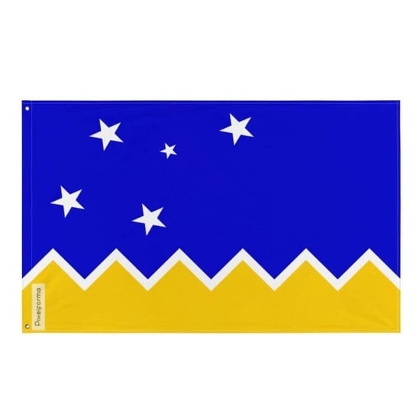 Chileansk Antarktisterritorium flagga – 64 x 96 cm – Polyester – Metalöglor – Hållbar